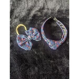 Halloween Skeleton Theme Headband and Bow Hair Tie/Baby Headband Set